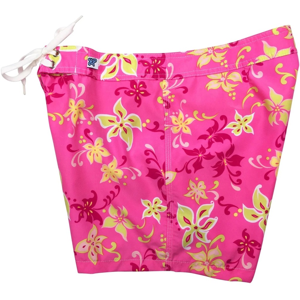 Women's Pink Floral Swim Shorts by
